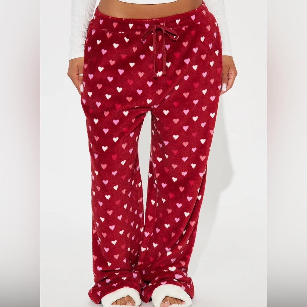 Fashion Nova My Sweetheart Plush Pajama Pants